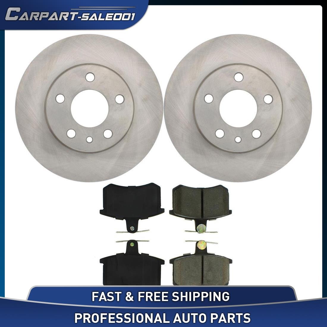 9.9″ Rear Disc Rotors Brake Pads Kit for 1991-1995 Alfa Romeo 164 3.0L