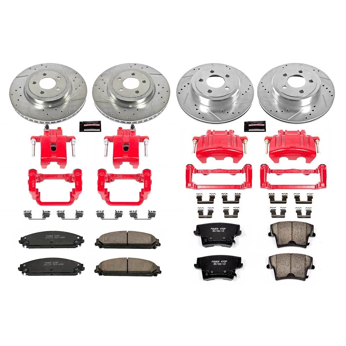 KC2853 Powerstop Brake Kit With Calipers 4-Wheel Set Front & Rear for Challenger