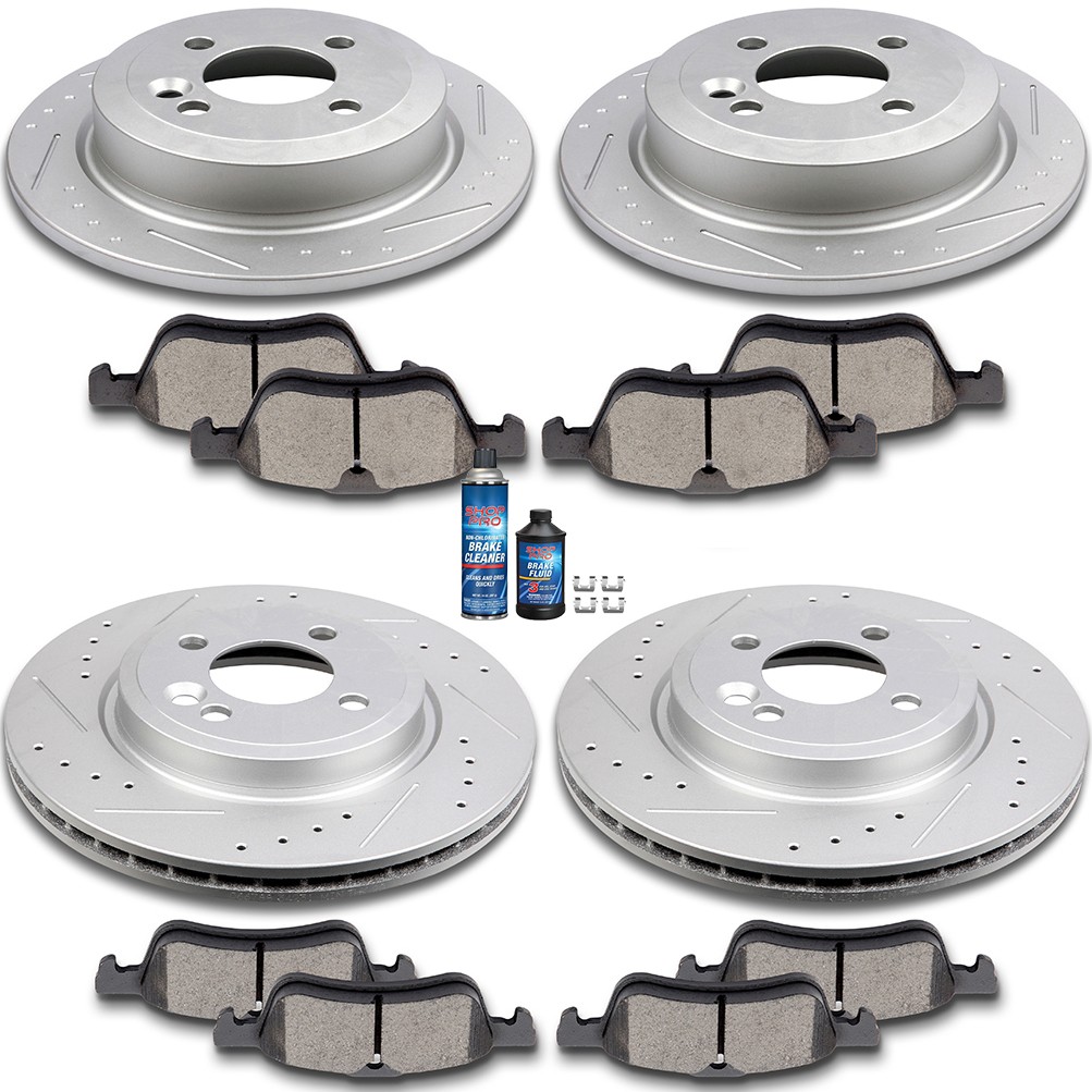 Brake Pads And Rotors Discs Front And Rear For MINI COOPER 2002-2005 Drilled