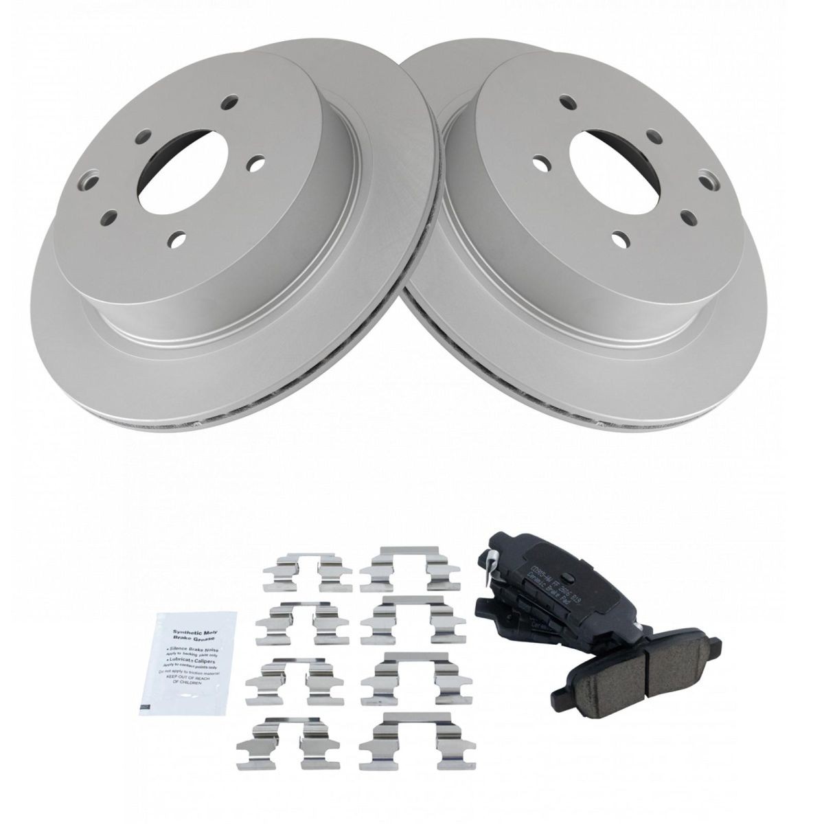 Rear Ceramic Disc Brake Pads & G-Coated Rotors Kit for Infiniti Nissan New