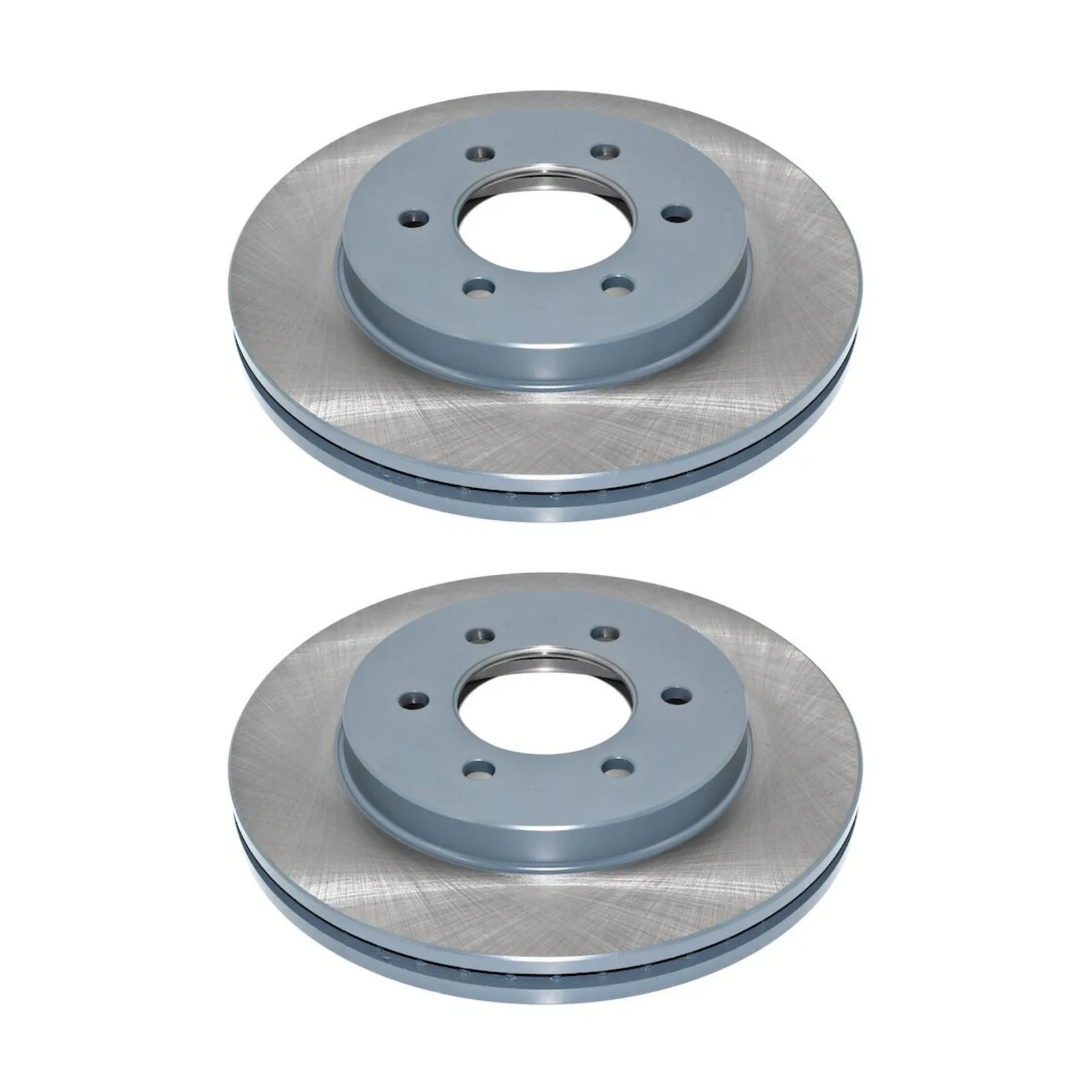 Front Set of 2 Titanium Disc Brake Rotors DuraGo BR54109-01