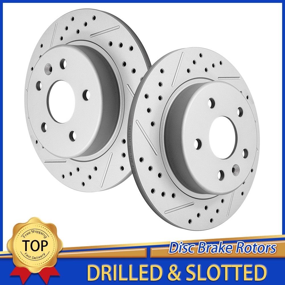 264mm Rear Drilled Disc Brake Rotors For Chevrolet Bolt EUV EV Cruze Volt