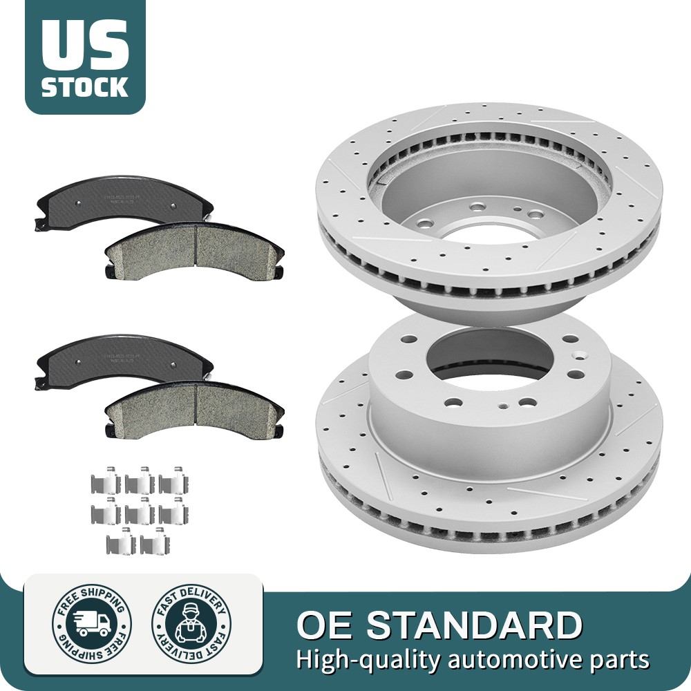 355mm Front Disc Rotors & Brake Pads For Silverado Sierra 2500 3500 HD Suburban