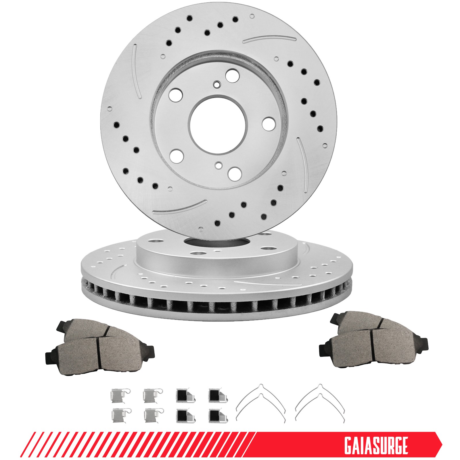 10” (254.6mm) Front Disc Rotors Brake pads for 1992-2001 Toyota Camry L4 – 2.2L