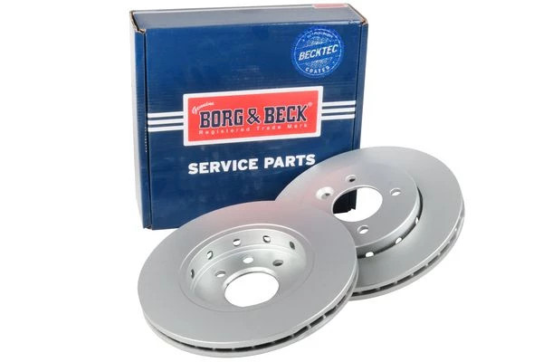Borg & Beck BBD5446 Front Brake Discs Pair 257mm Vented Fits MG 3 10094756