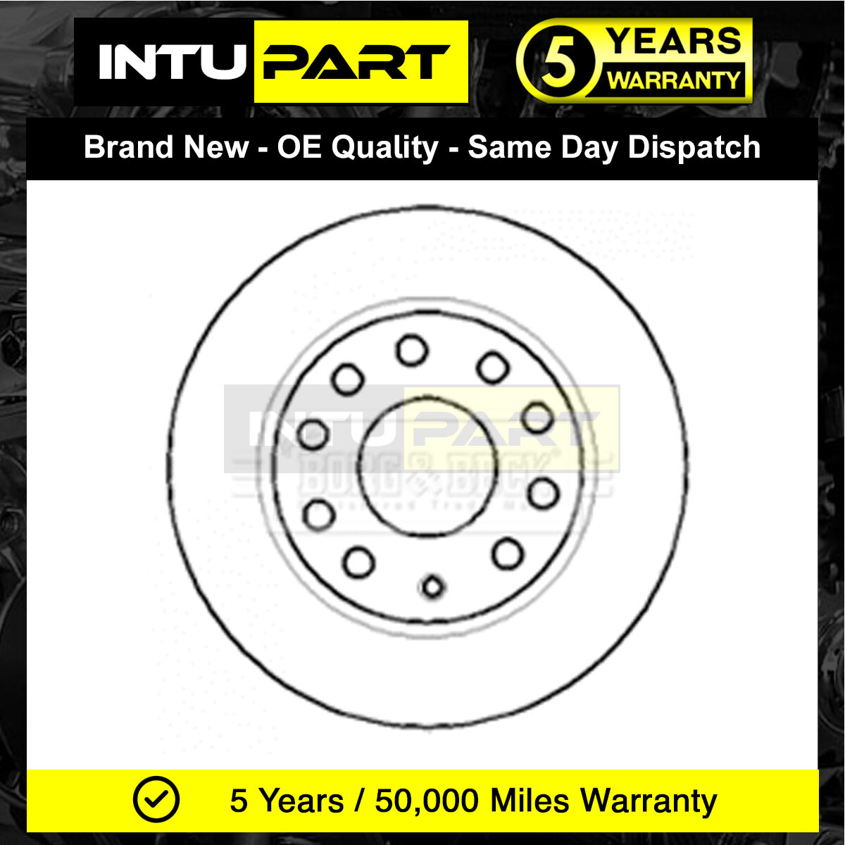 Fits Golf Scirocco A3 Octavia Yeti Leon IntuPart Rear 1x Brake Disc 5Q0615601F