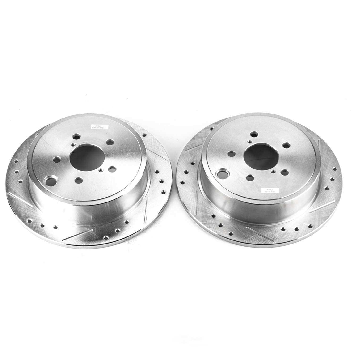 Disc Brake Rotor Set-Rear Drilled, Slotted and Zinc Plated Brake Rotor Pair