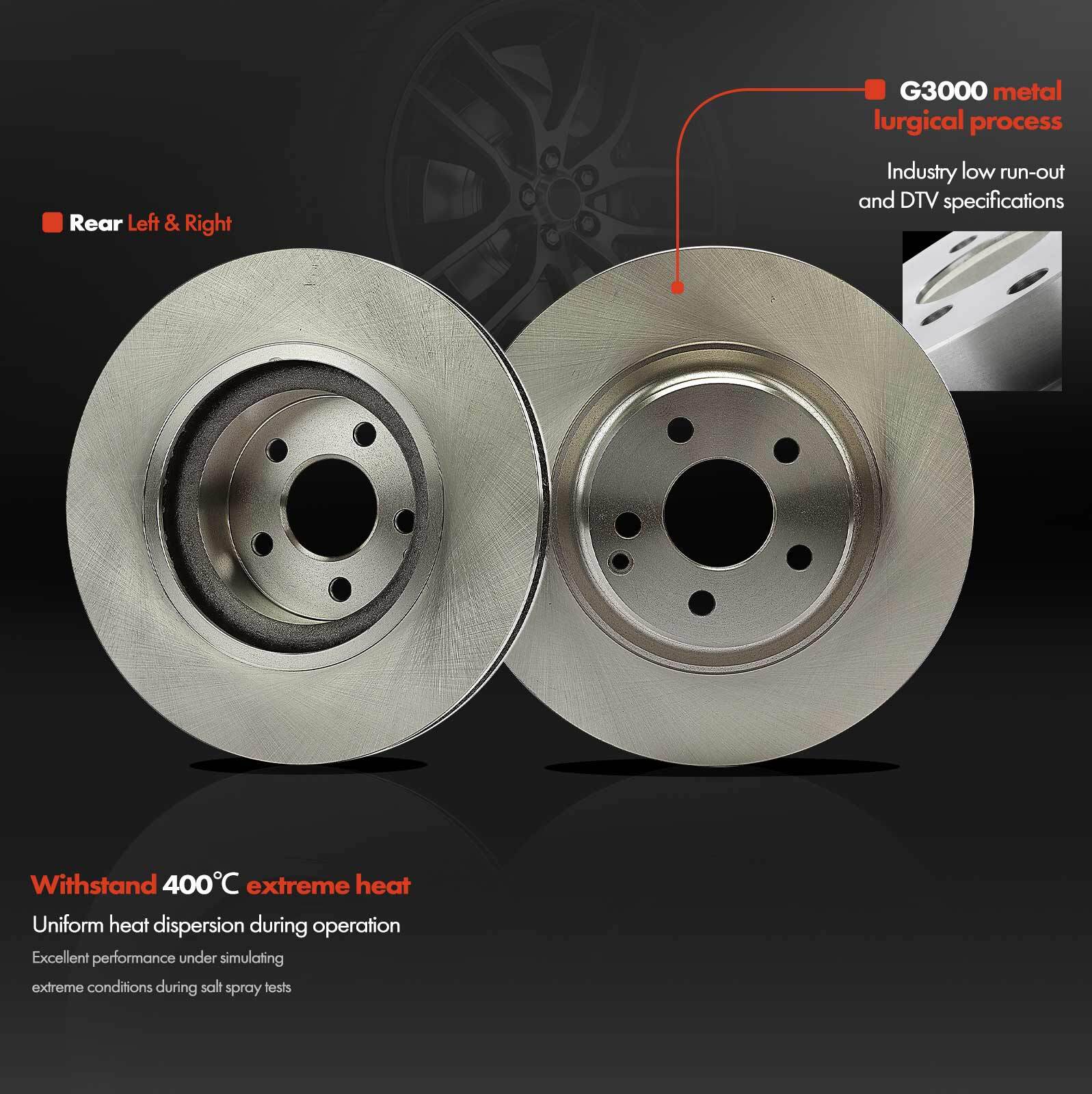 12x New Front & Rear Disc Rotors & Brake Pads for Mercedes-Benz CL500 S430 S500