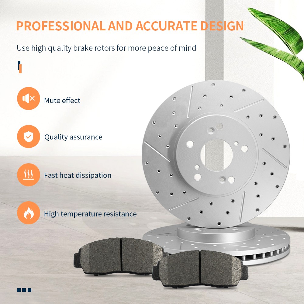 Rear 12.6 inch (320mm) Solid Disc Brake Rotors Set for 2020 – 2025 Ford Explorer