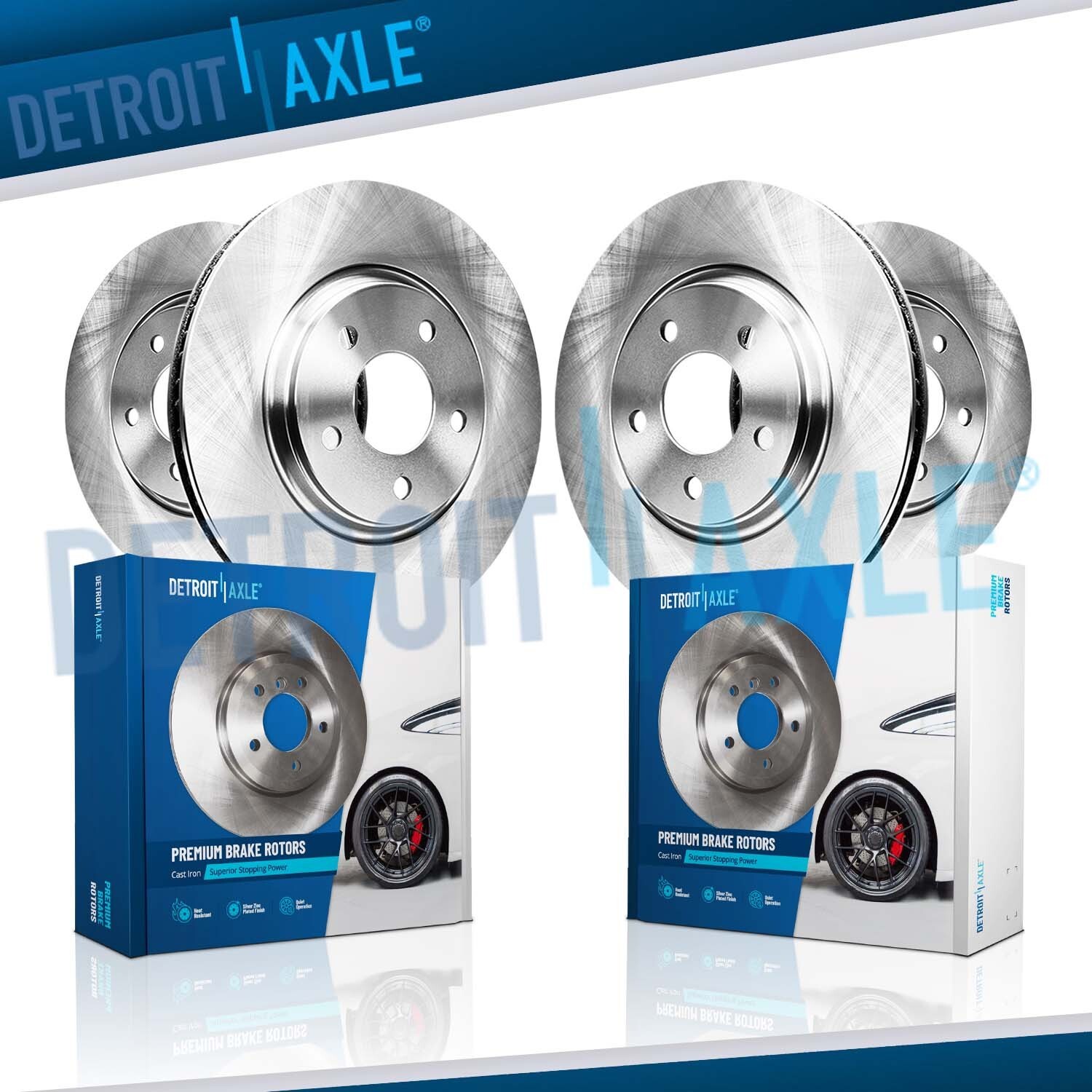 2.5L Front and Rear Brake Rotors Kit for 2015 2016 2017 2018 2019 Subaru Legacy