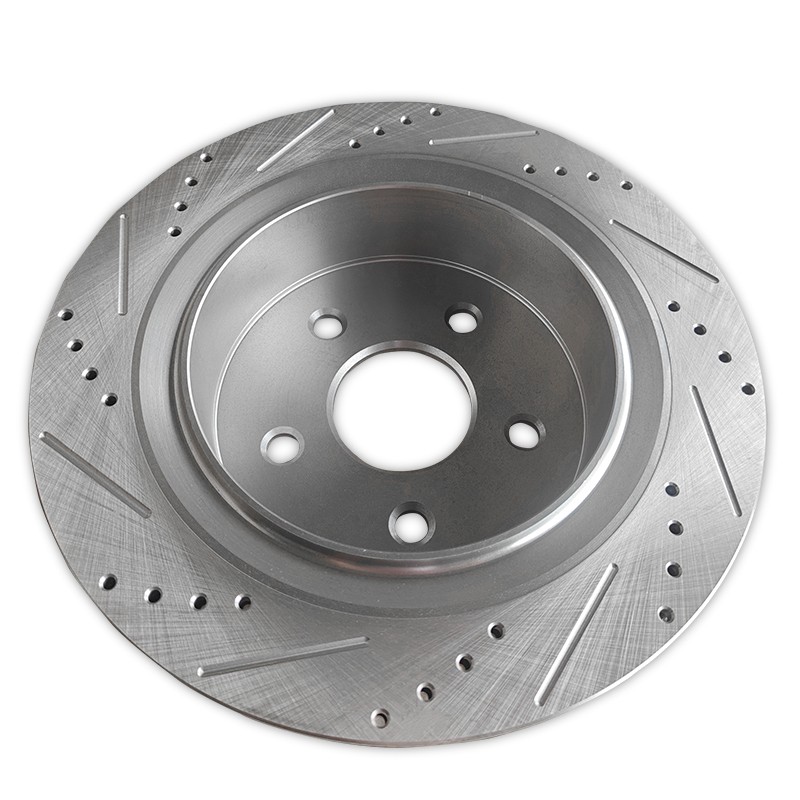 2X Rear Drilled + Slotted Brake Rotors For Chrysler Aspen Dodge Ram 1500 Durango