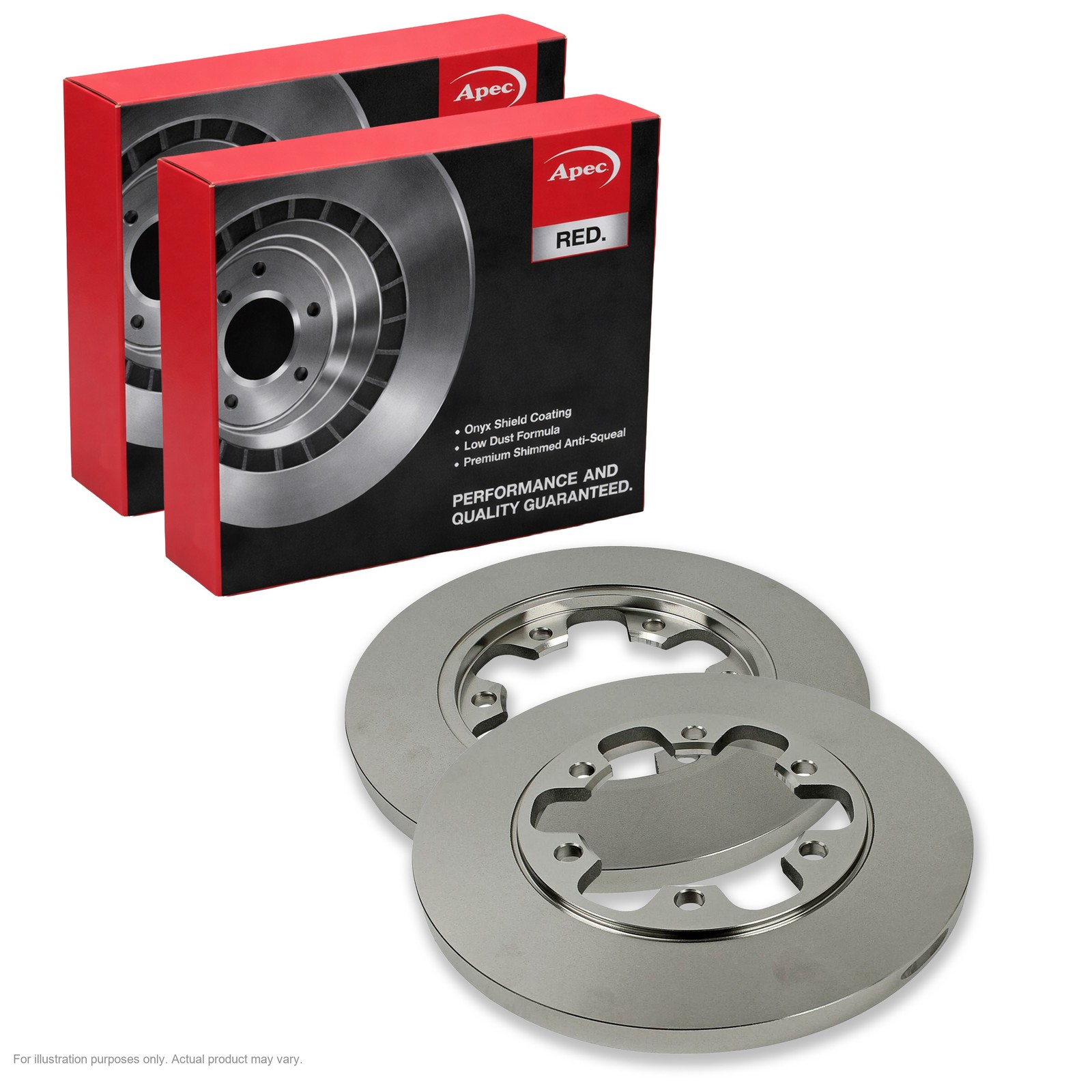 2X APEC Rear Brake Discs for FORD TRANSIT V363 308mm Solid DSK3172