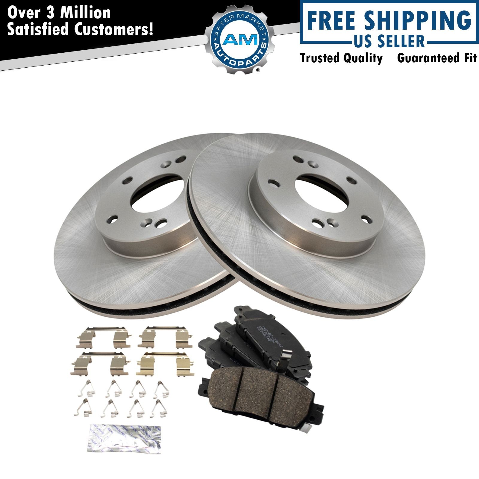 Brake Pad & Rotor Kit Ceramic Fits 2016 Honda Accord