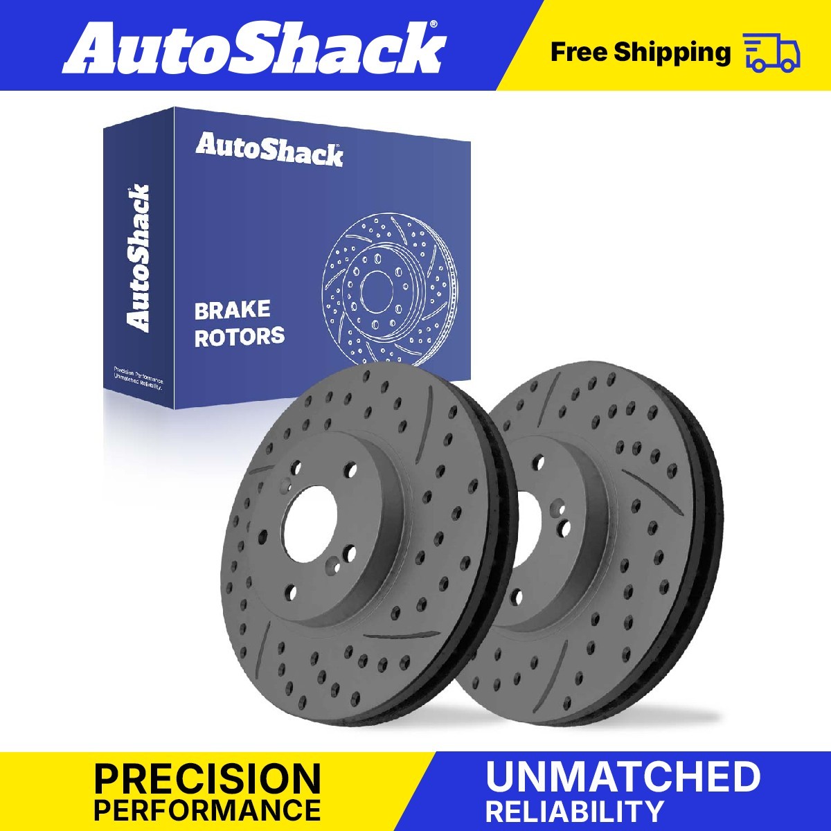 Front Drilled Slotted Brake Rotors Pair for 2003-2012 Honda Accord