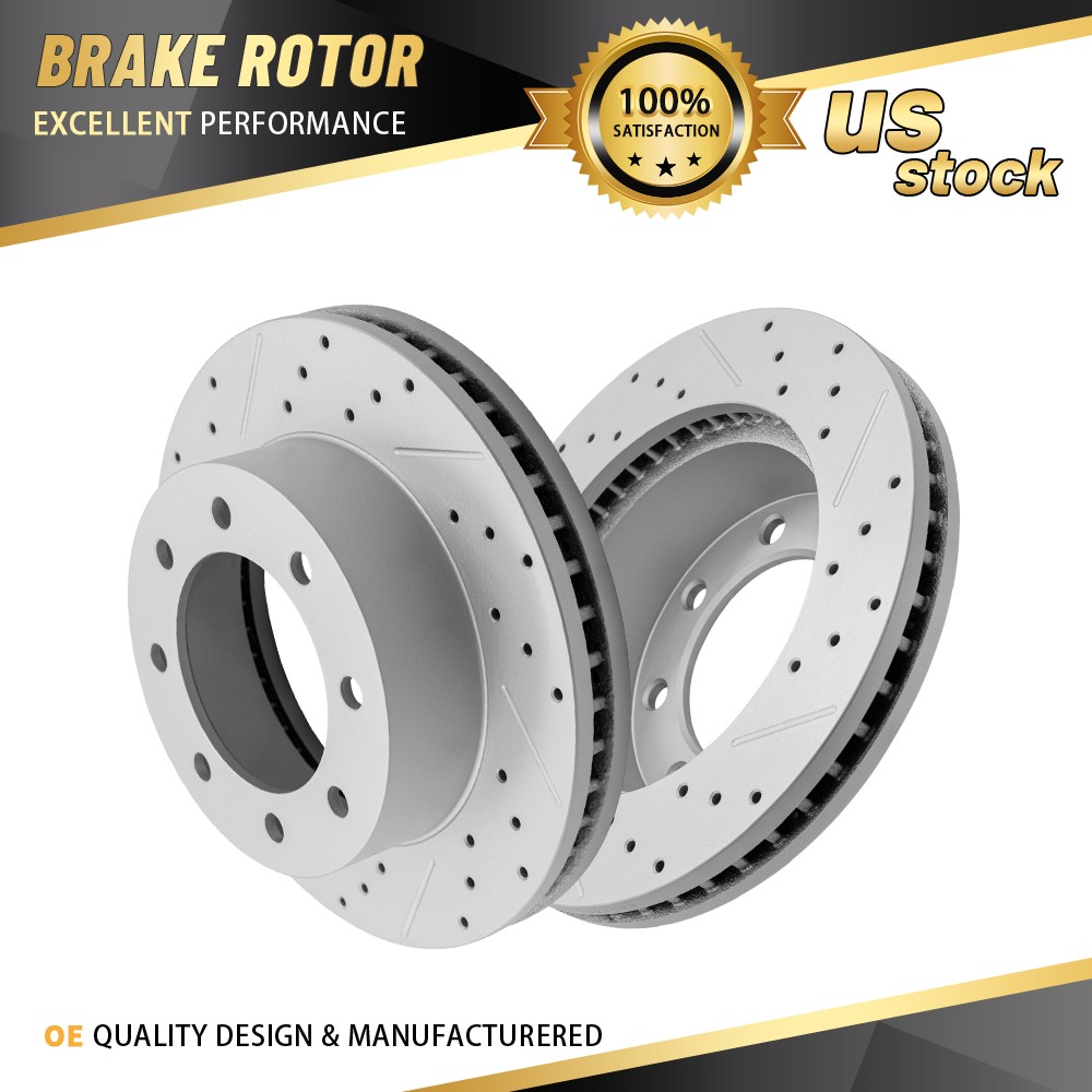 Front Brake Rotors Pair for Ford F-250 Super Duty F-350 Super Duty 6.7L V8
