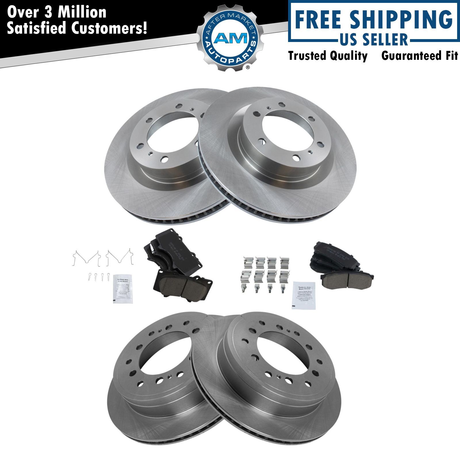 Front & Rear Premium Posi Ceramic Brake Pad & Rotor Kit for Toyota Lexus