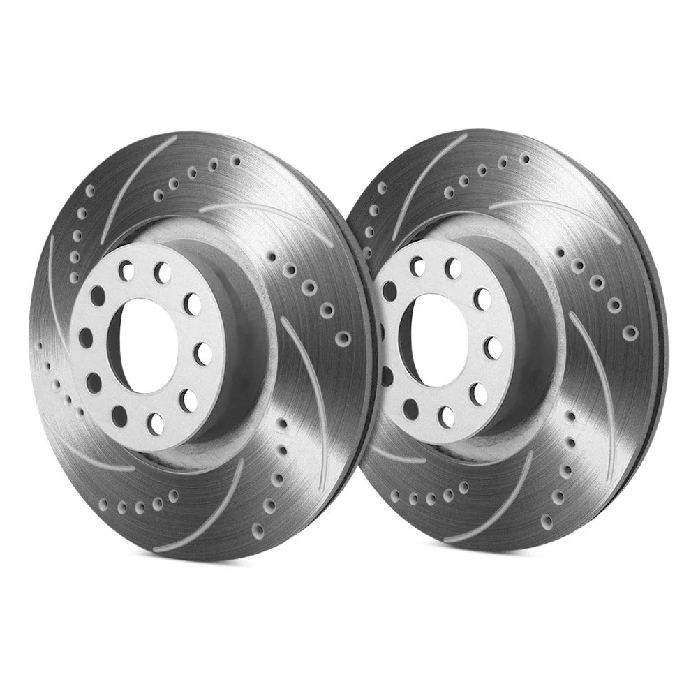 For Nissan Sentra 17-19 Drilled & Slotted 1-Piece Front Brake Rotors