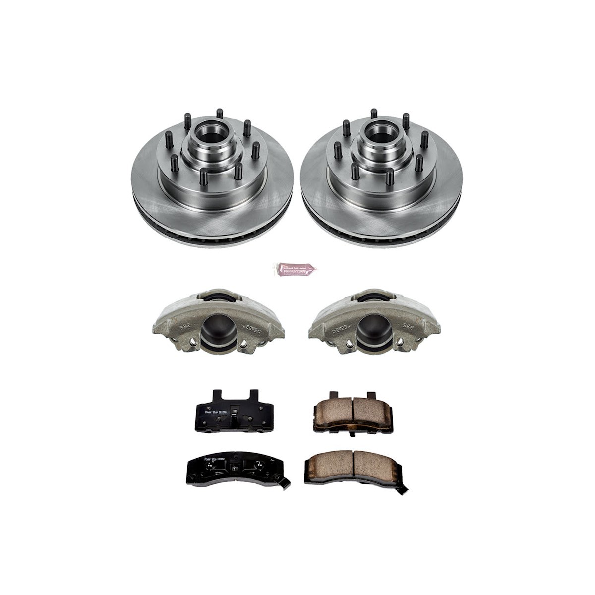 Powerstop Front 317mm Discs Calipers Pads Kit for Express 2500 3500 C2500 C3500