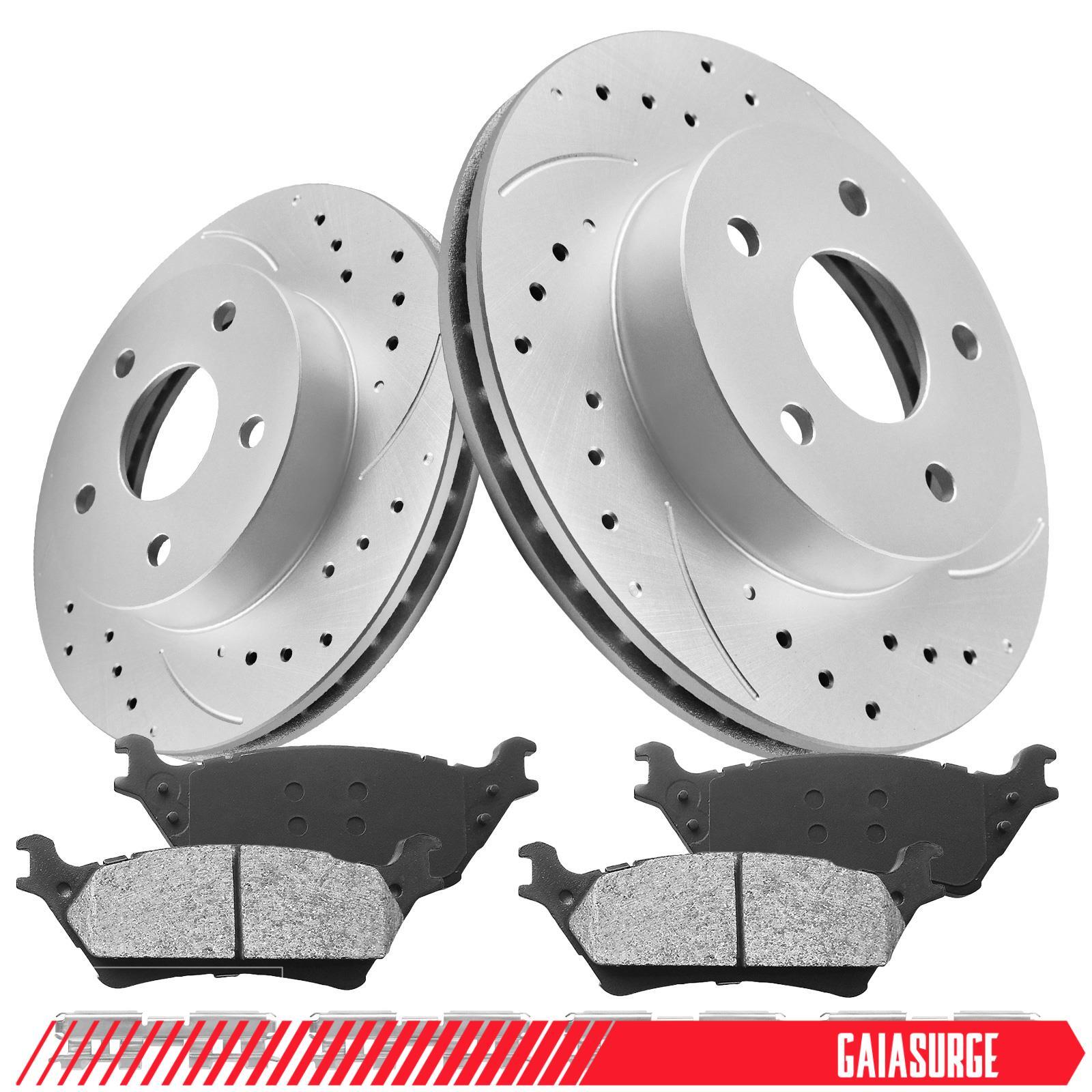 348.1mm Rear Disc Rotors + Ceramic Brake Pads for Ford F-150 2012-2020 6Lug