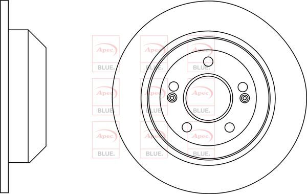 Brake Discs Pair Rear FOR HYUNDAI SANTA FE III 2.0 2.2 2.4 12->18 Blue