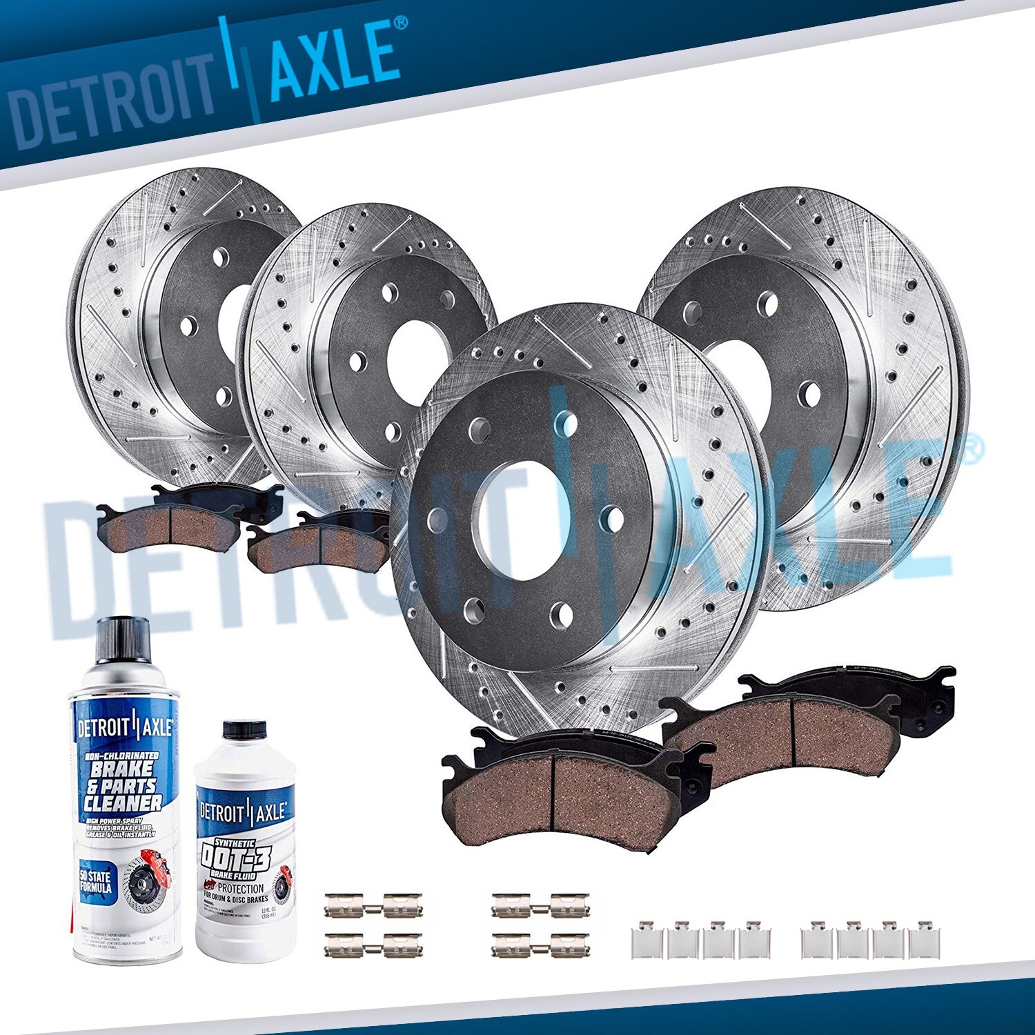 Front Rear Drilled Rotors Brake Pads for 2018 – 2020 F-150 Expedition Navigator