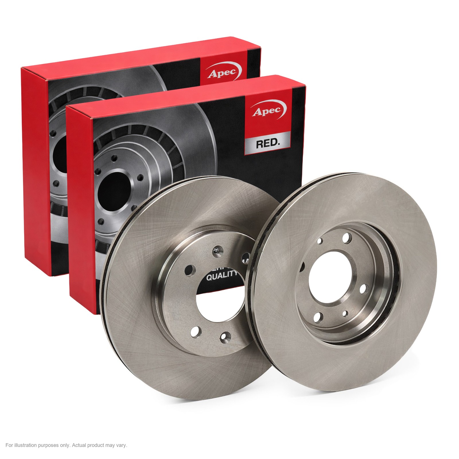 2X APEC Front Brake Discs for HYUNDAI i20 II Coupe 2015-21 256mm Vented DSK3424