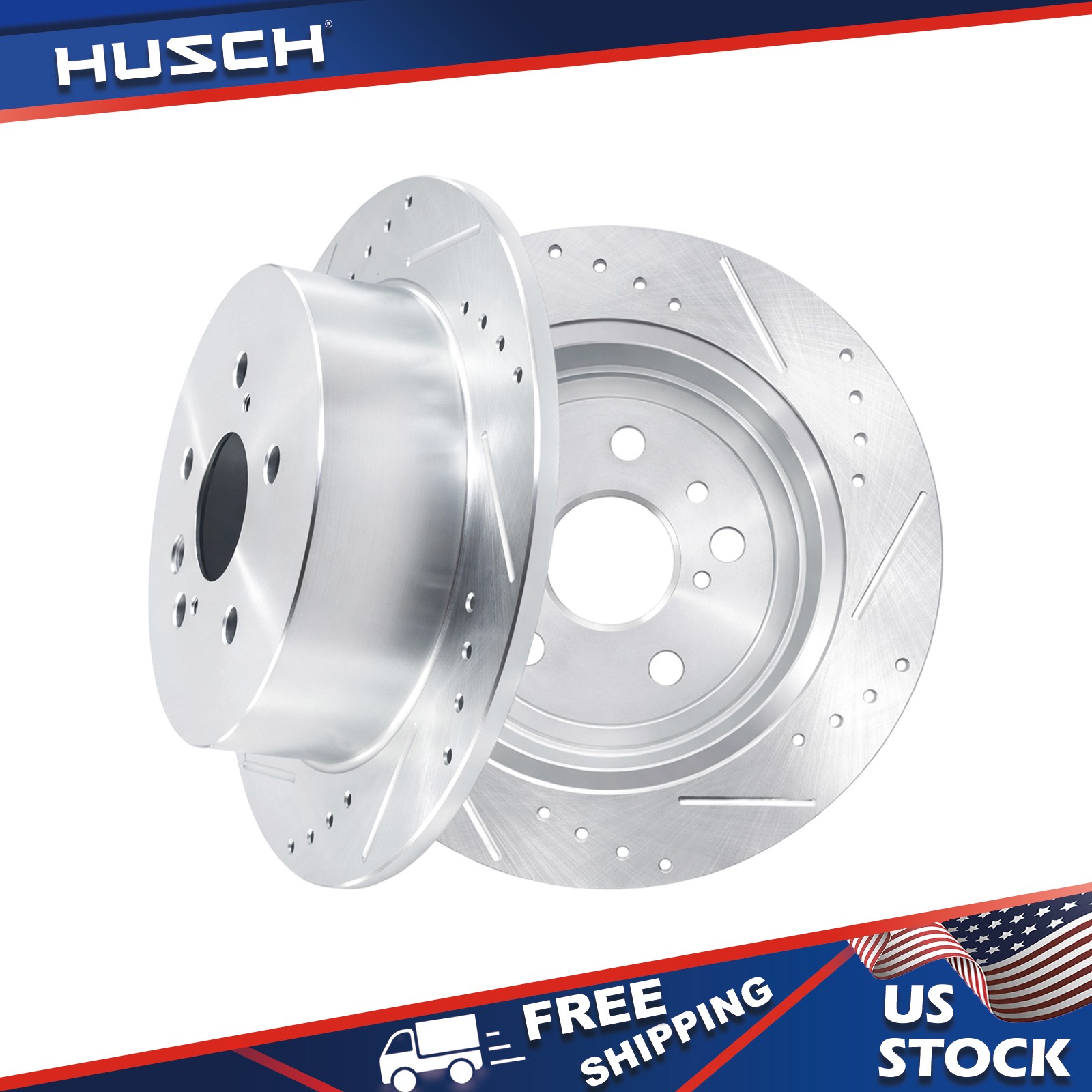 11.73″ (298mm) Rear Drilled Slotted Disc Rotors For 2009 2010-2016 Toyota Venza