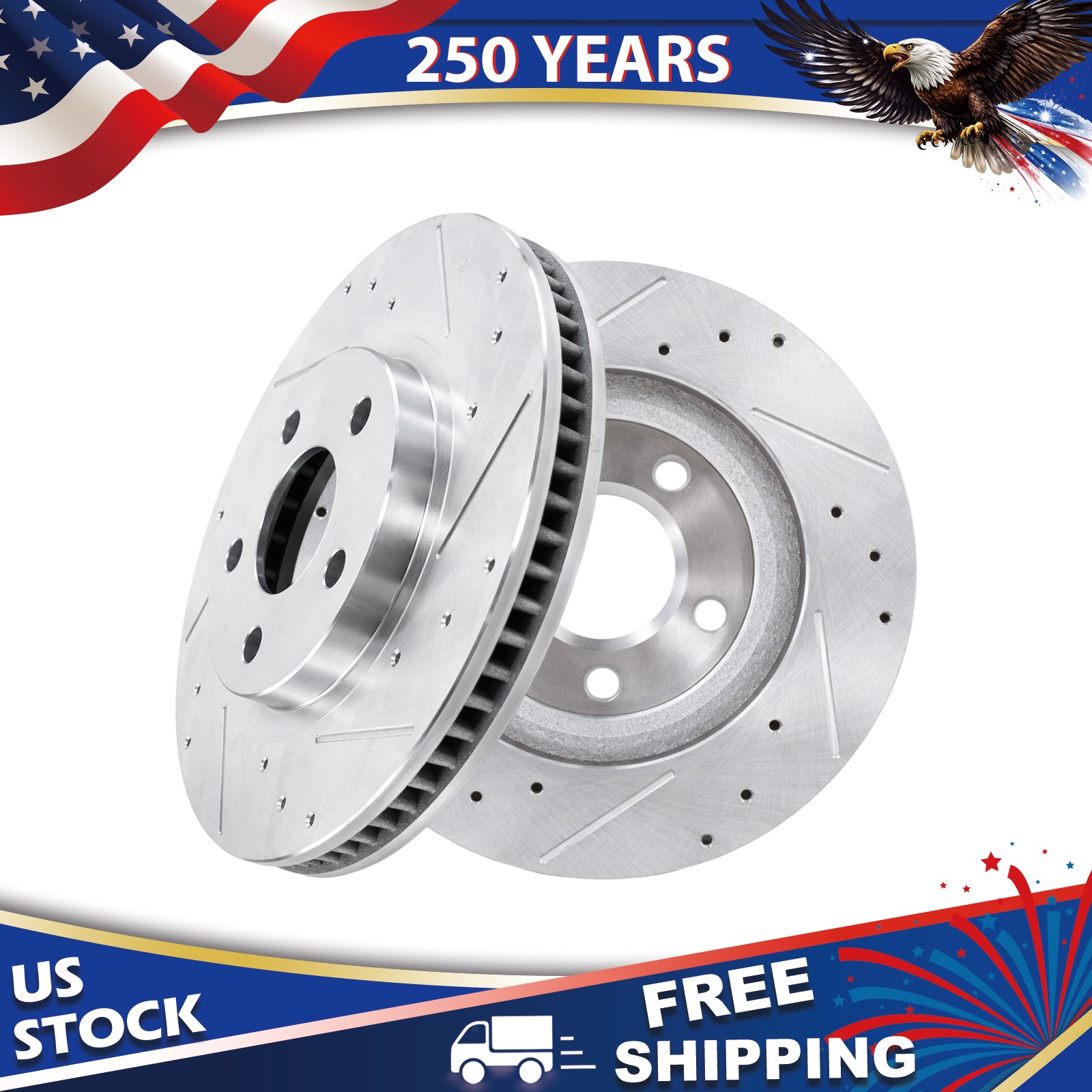 11.92″ 303mm Front DRILLED Brake Rotors for LeSabre Park Avenue Deville Eldorado