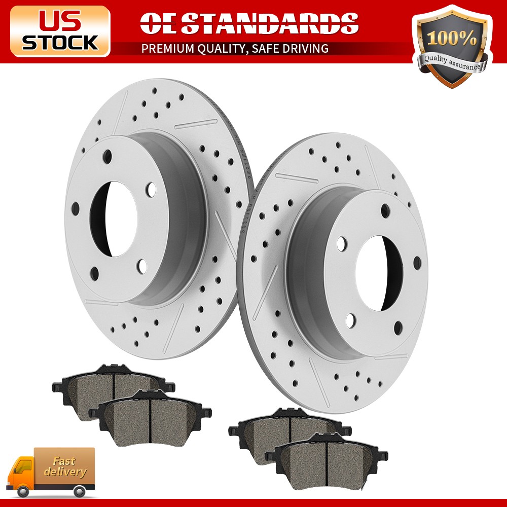 260mm Rear Disc Rotors Ceramic Brake Pads for 2020 – 2023 2024 Nissan Sentra