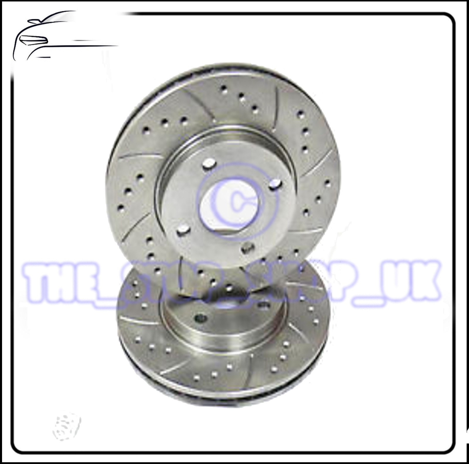 BMW 3 Series E46 330d 330i 330xd Performance Drilled & Grooved Rear Brake Discs