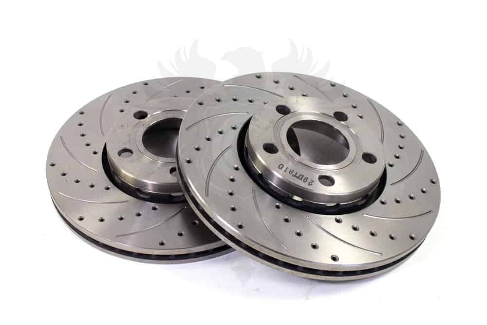 Sport Drilled Slotted Audi A4 VW B5 Passat 288mm Front Disc Brake Rotors 92-05