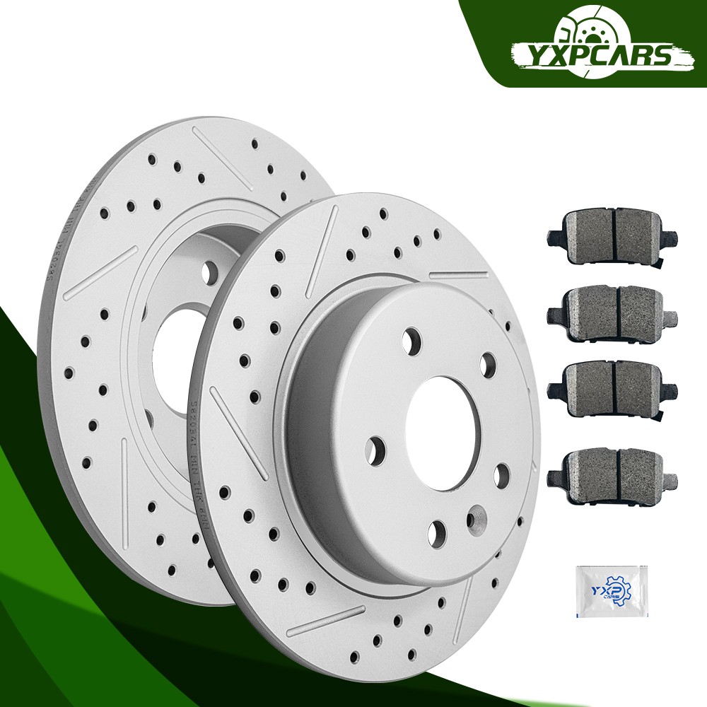 264mm Rear Disc Rotors Ceramic Brake Pads for Chevrolet Bolt EUV EV Cruze Volt