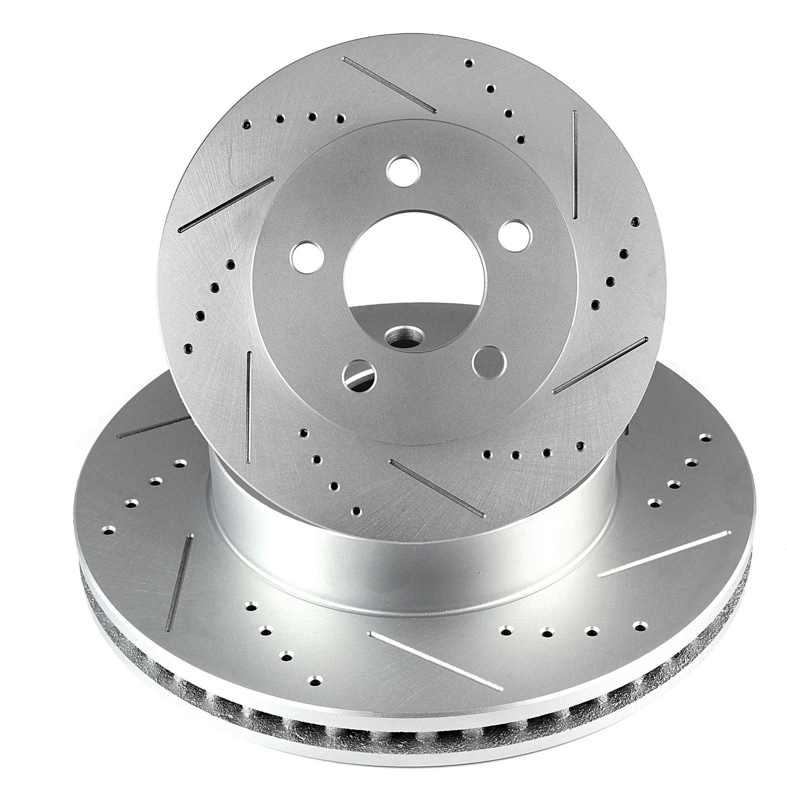 Front Slotted & Drilled Discs Brake Rotors Kit Pair For 2002 – 2007 Jeep Liberty