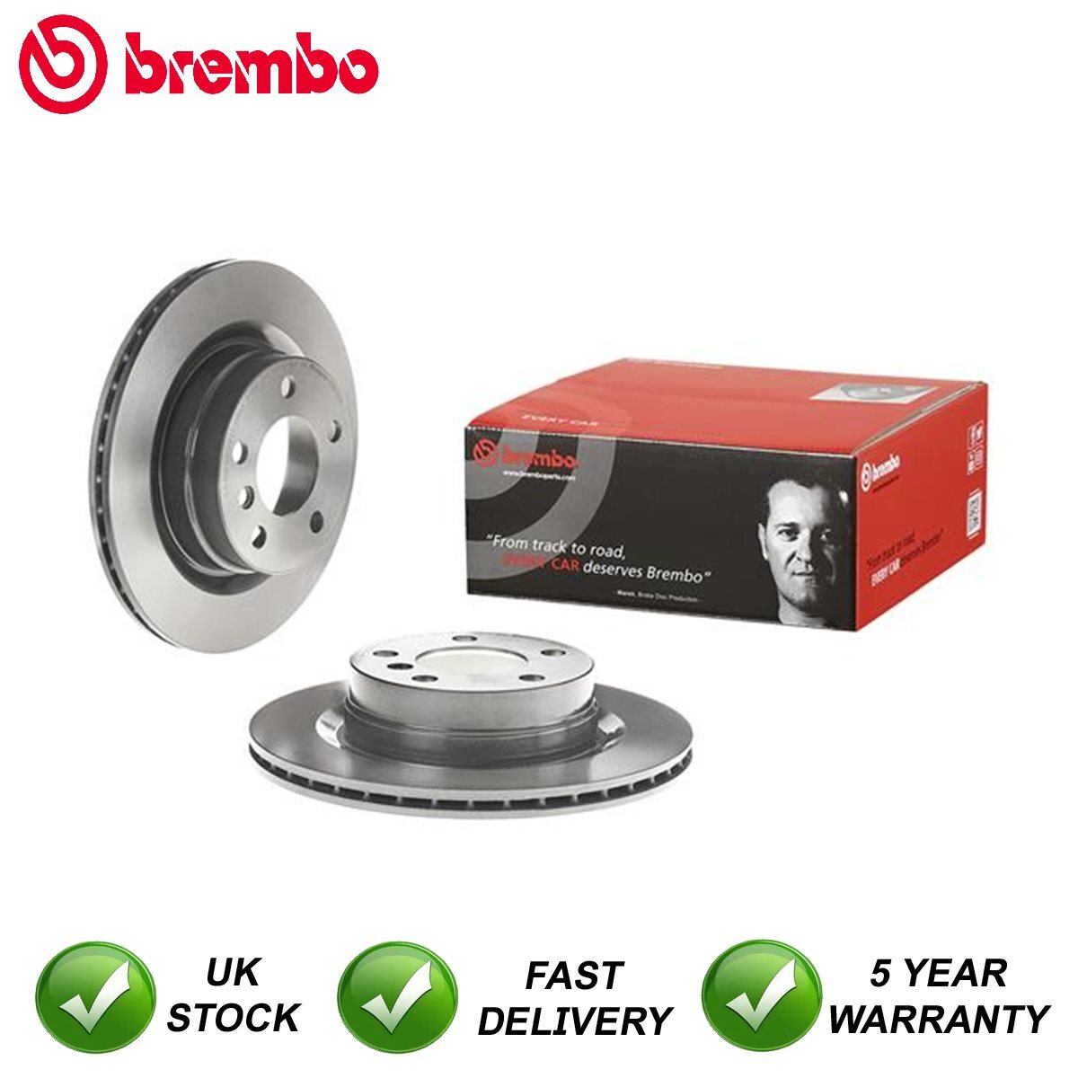 Brake Discs Rear Brembo Fits BMW 3 Series 2 1 4 34216792227