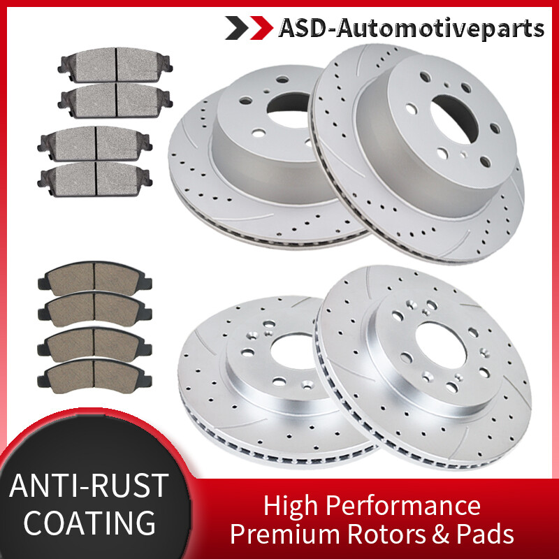 Front Rear Drilled Rotors + Brake Pads for Suburban 1500 GMC Yukon Brakes Kits