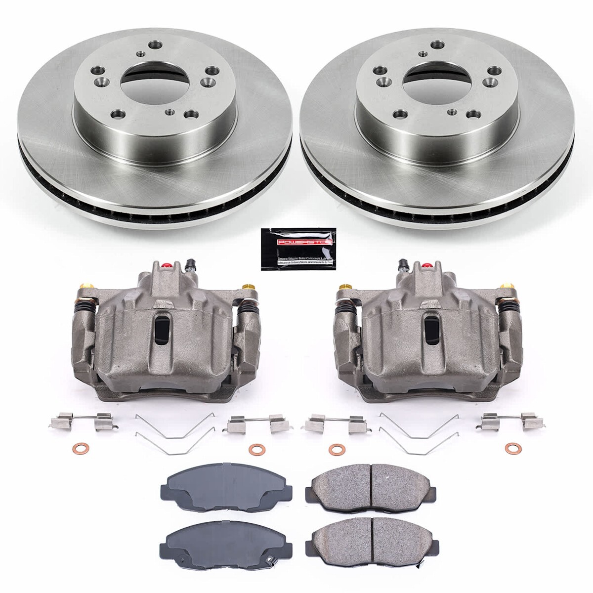 KCOE6319 Powerstop Brake Kit With Calipers 2-Wheel Set Front Sedan for Civic