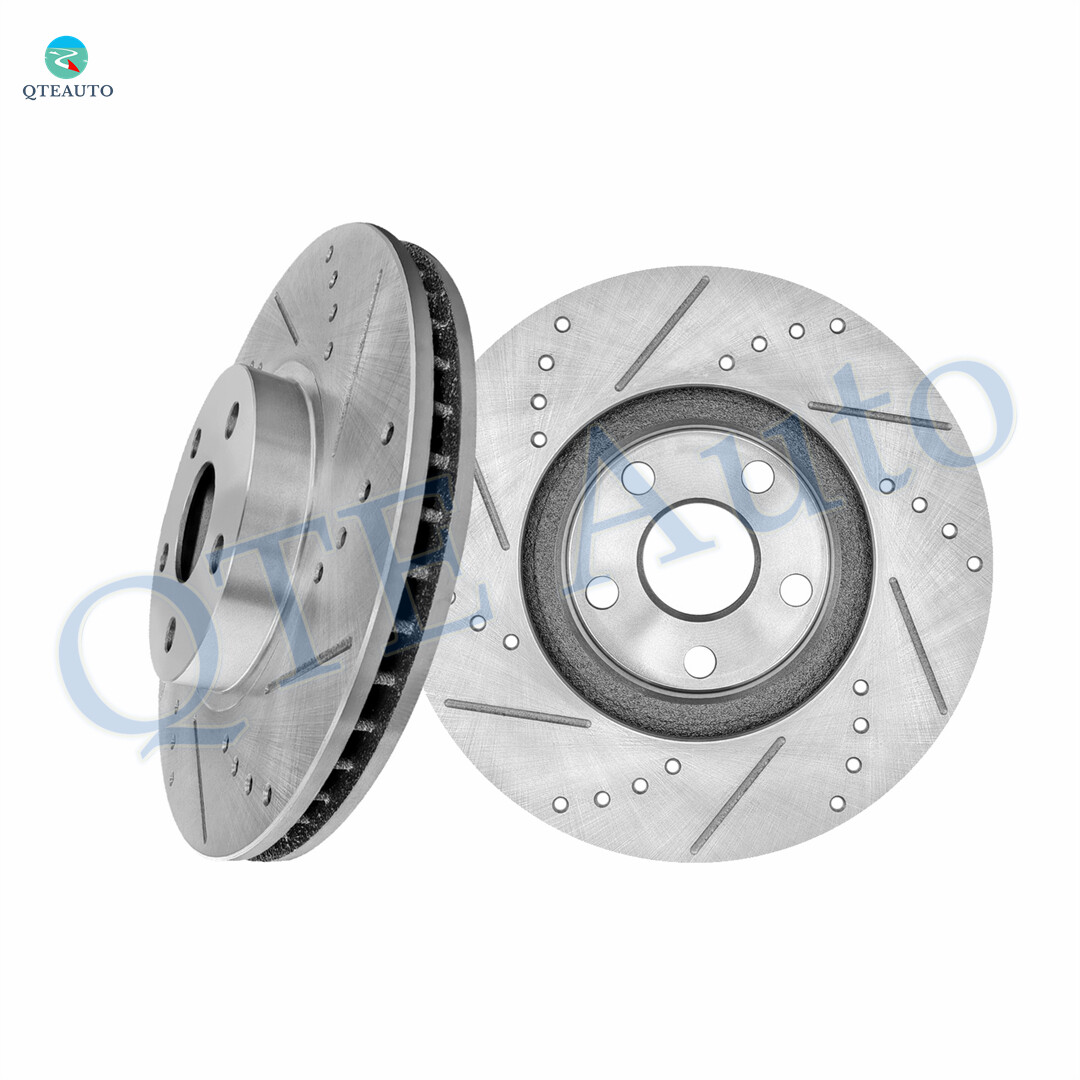 Front Drilled Slotted Brake Disc Rotors 275mm For 2003-2008 Toyota Corolla
