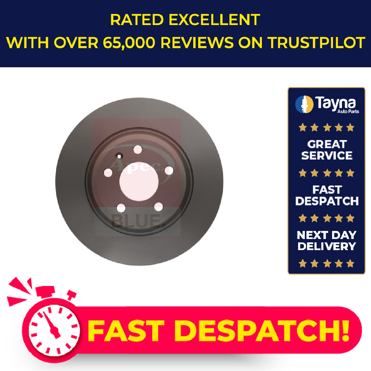 2x Brake Discs Pair Solid fits AUDI A4 B9 1.4 Rear 15 to 19 CVNA 300mm Set New