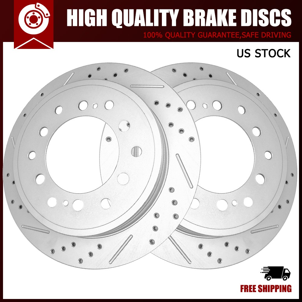 Rear Drilled Brake Disc Rotors Kit for 2010-2024 Toyota 4Runner 2010-2023 GX460