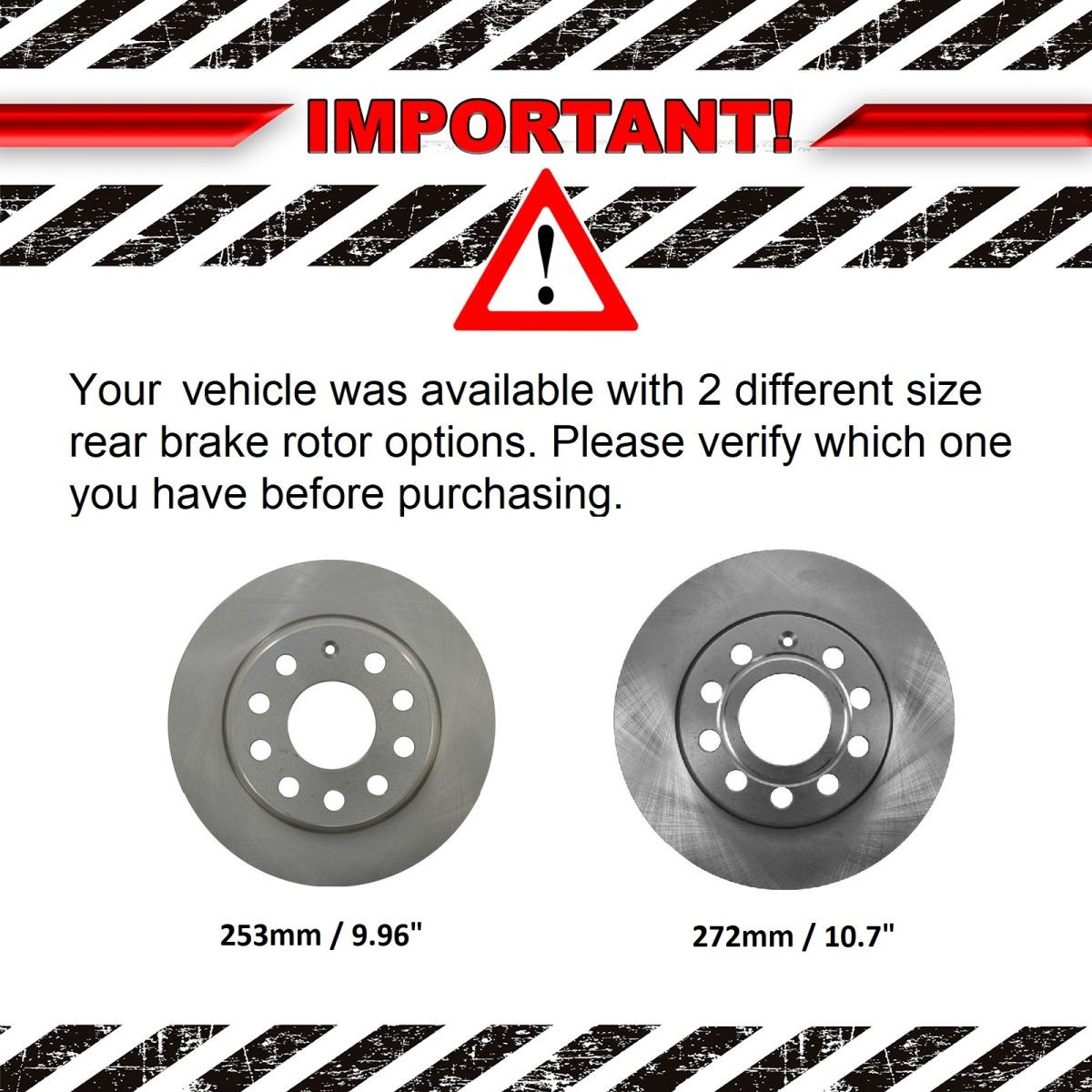 Rear Ceramic Brake Pads & 2 Discs Rotors Kit for VW Volkswagen Jetta Golf