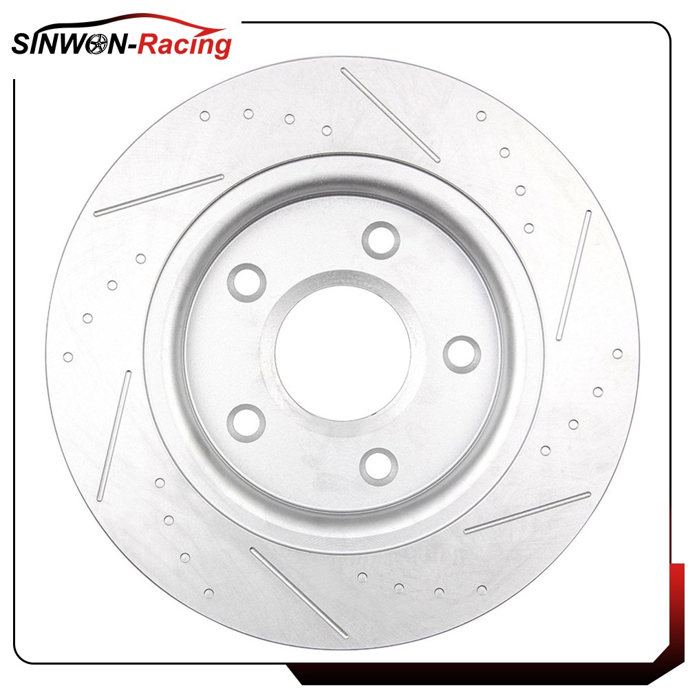 Rear Brakes Ceramic Pads and Rotors Slotted For 2008-2010 Dodge Grand Caravan