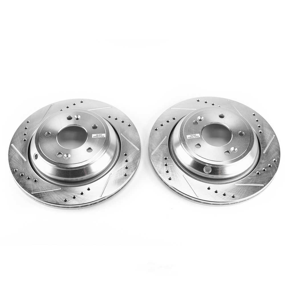 Disc Brake Rotor Set-Rear Drilled, Slotted and Zinc Plated Brake Rotor Pair