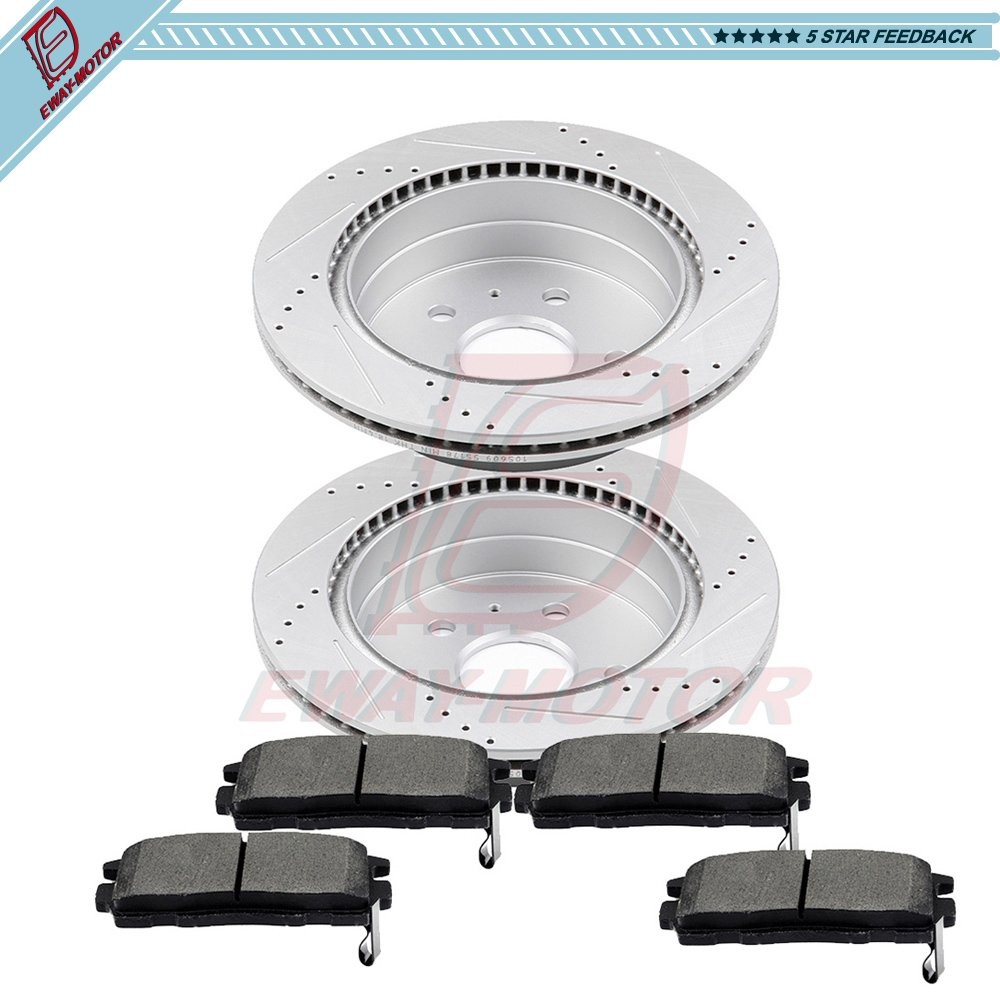 For 2010-2017 Chevrolet Equinox GMC Terrain Rear Ceramic Brake Rotors And Pads