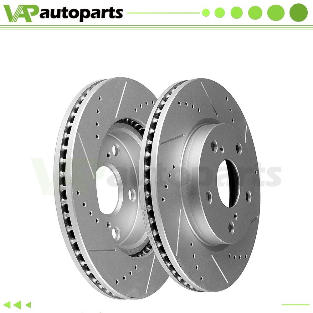 10.83″ (275mm) Front Drilled Rotor for Toyota RAV4 Prius Slotted Drilled 2 Pcs