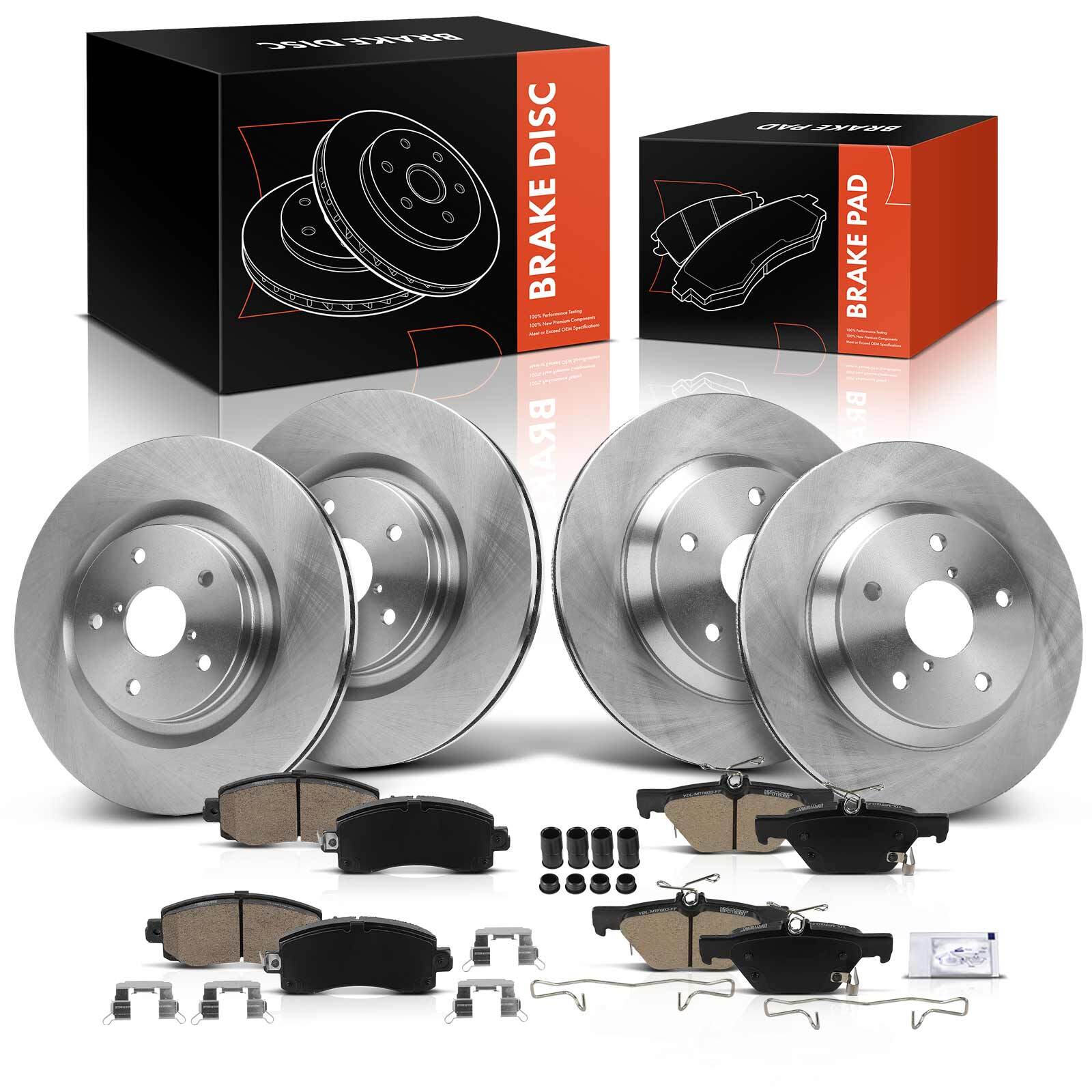 12pcs Front & Rear Disc Brake Rotors & Brake Pad for Subaru Forester 2019-2021