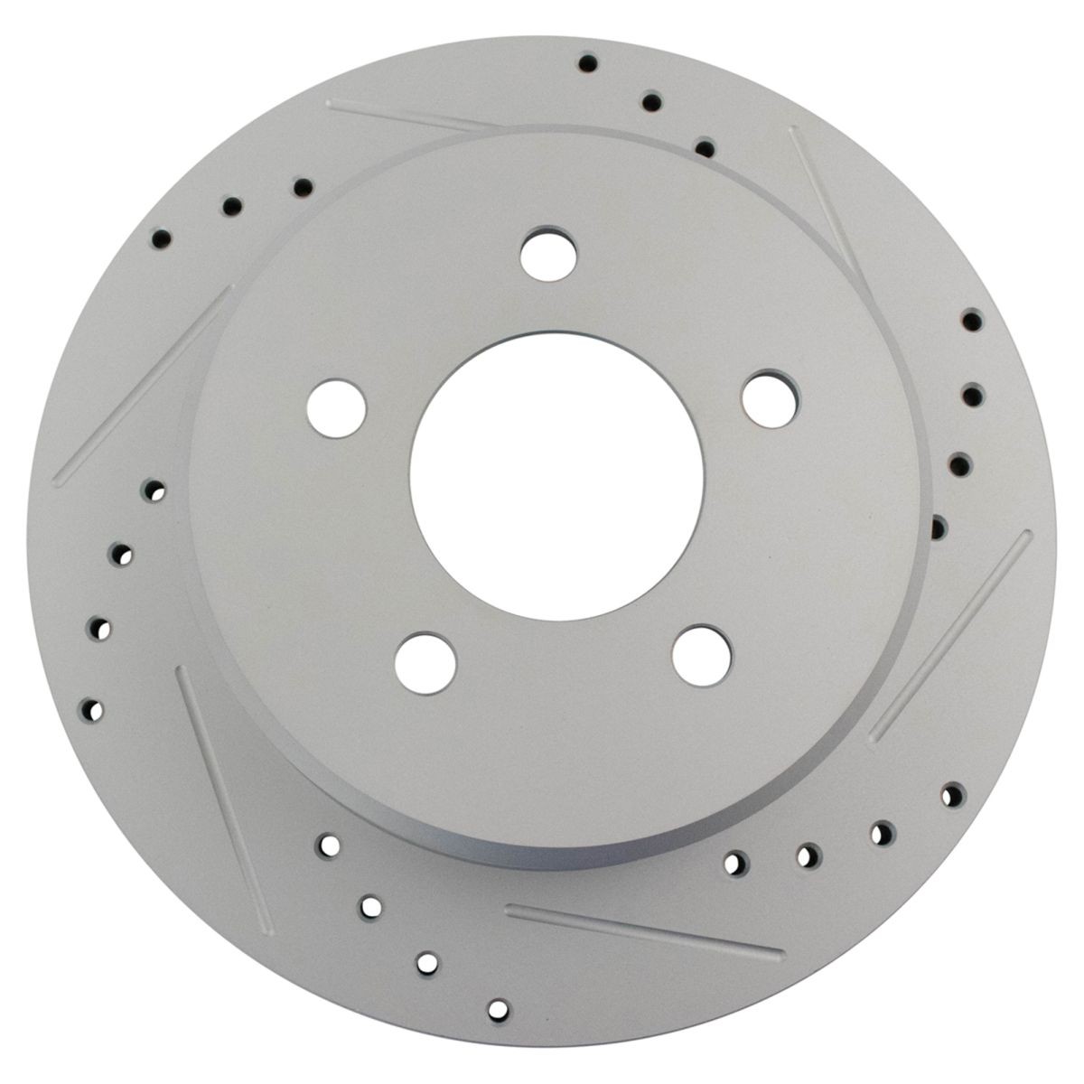 Performance Brake Rotor Drilled Slotted G-Coated Rear Pair for Dodge