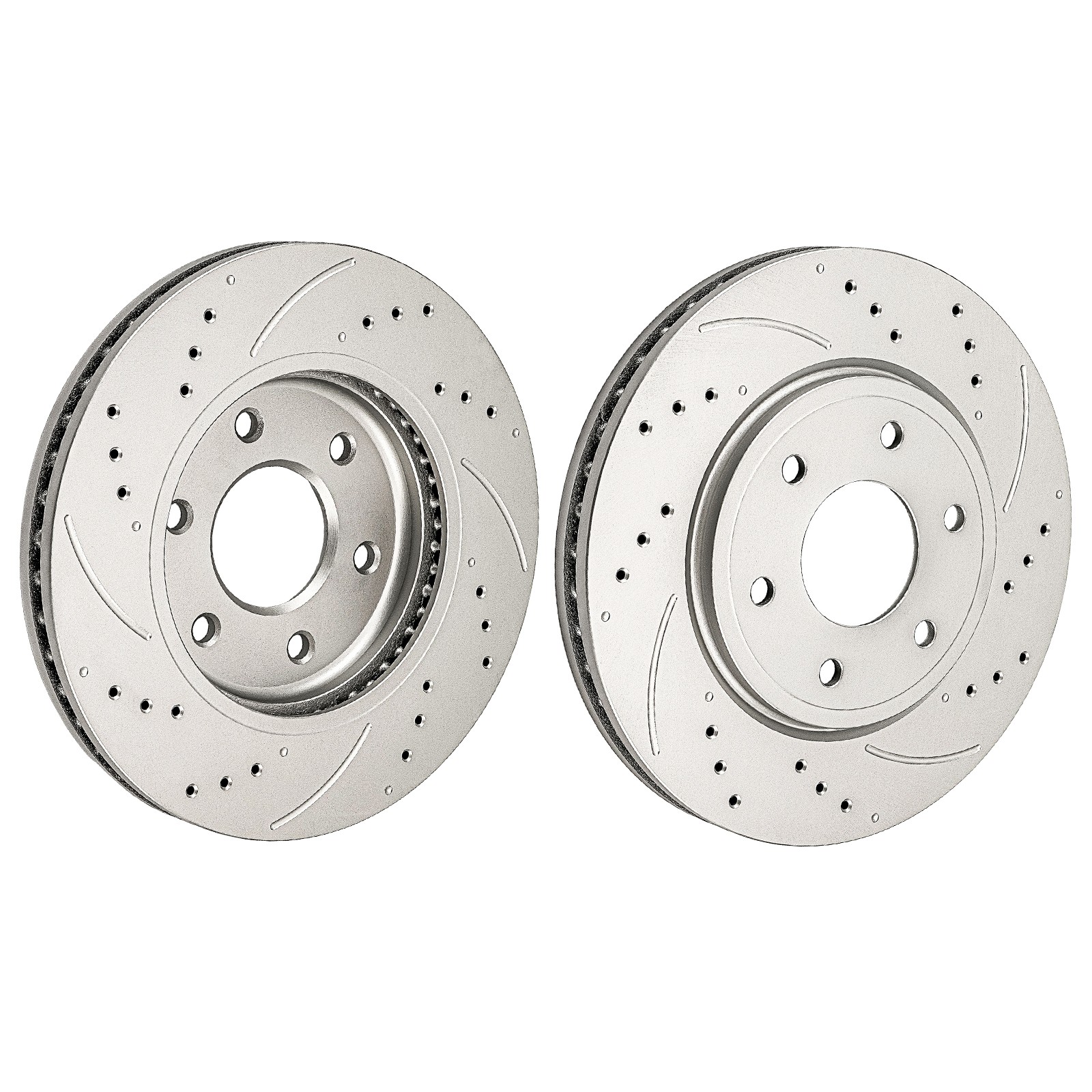 2x Front Drilled Slotted Brake Rotors For 2005-2019 Nissan Frontier 2.5L 980369