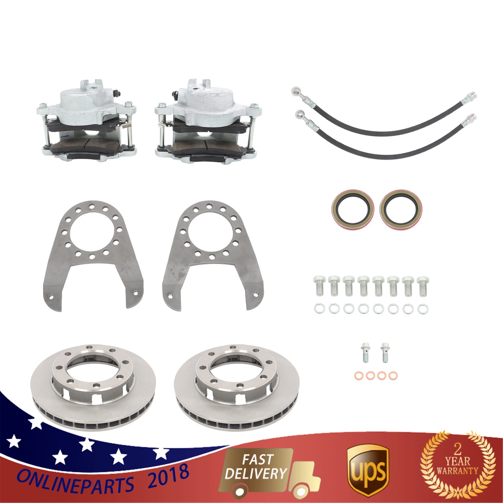 Complete Disc Brake Conversion Kit Single Rear Wheel For Chevy 14-bolt Rear Ends