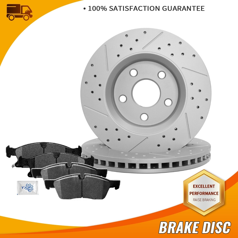 Front Brake Rotors Ceramic Pads For 2011-2018 Jeep Grand Cherokee Dodge Durango