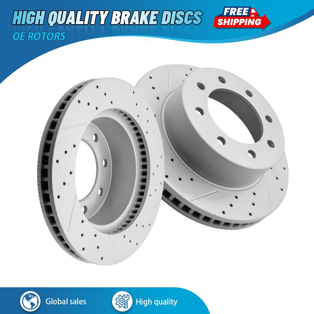 353mm Front Drilled Brake Rotors for 2006 – 2008 Dodge Ram 1500 2500 3500 4000
